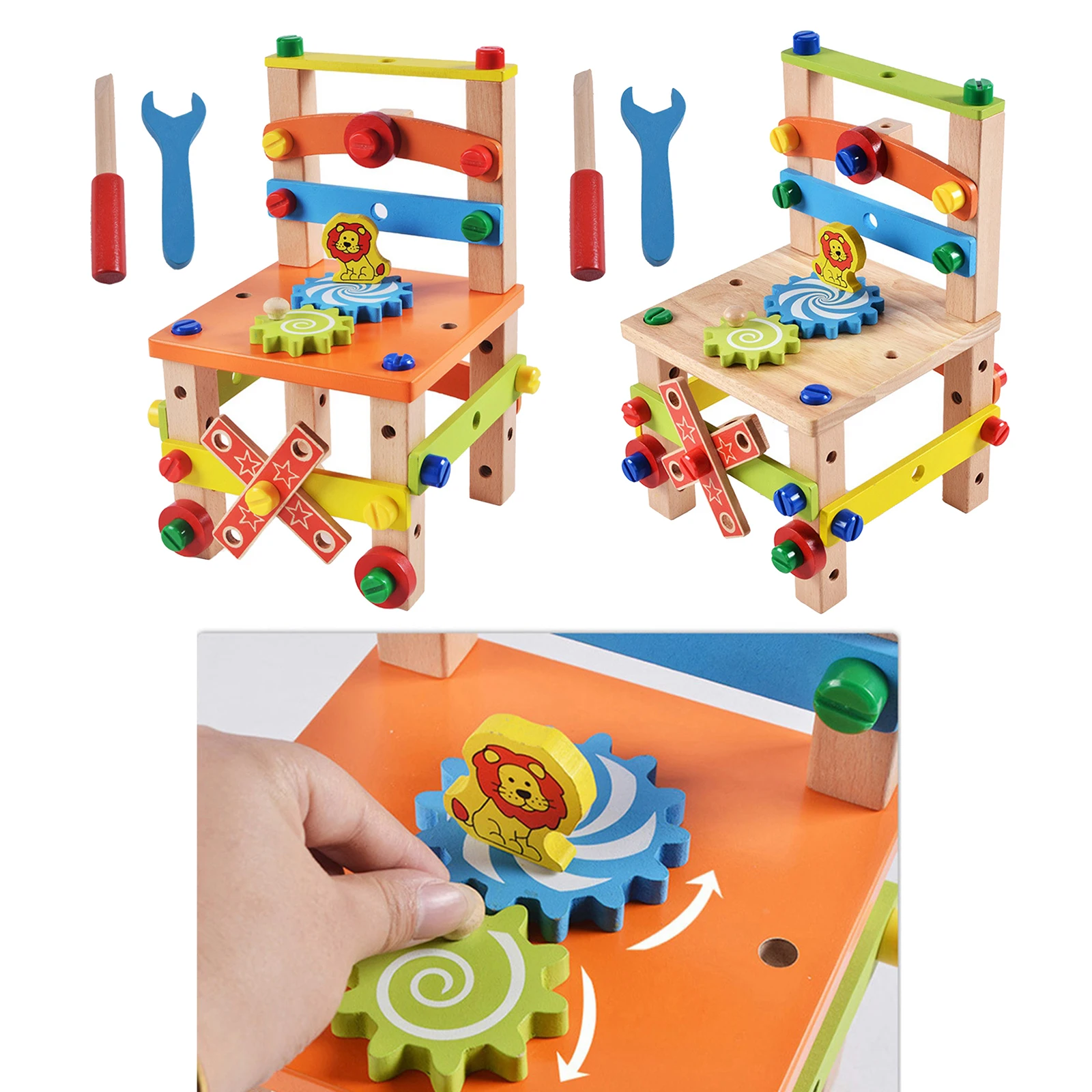Build Your Chair Montessori Toys, Chair Disassembly Toy Set Puzzle Blocks for Kids Build Your Chair Montessori Toys, Chair Disassembly Toy Set Puzzle Blocks for Kids