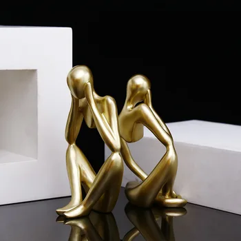 Abstract Character Statue Home Decoration Accessories Creative Home Ornament Drawing Room Office Golden Statue Decor Figurine
Abstract Character Statue Home Decoration Accessories Creative Home Ornament Drawing Room Office Golden Statue Decor Figurine