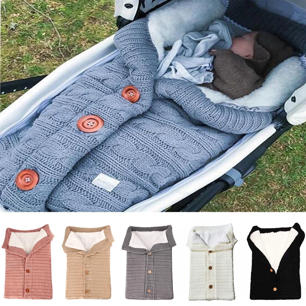 Baby Sleeping Bag Winter Warm Newborn Blanket Sleep Sack Wool Infant Button Knit Outdoor Swaddling Wrap Cart Stroller Blanket
Baby Sleeping Bag Winter Warm Newborn Blanket Sleep Sack Wool Infant Button Knit Outdoor Swaddling Wrap Cart Stroller Blanket