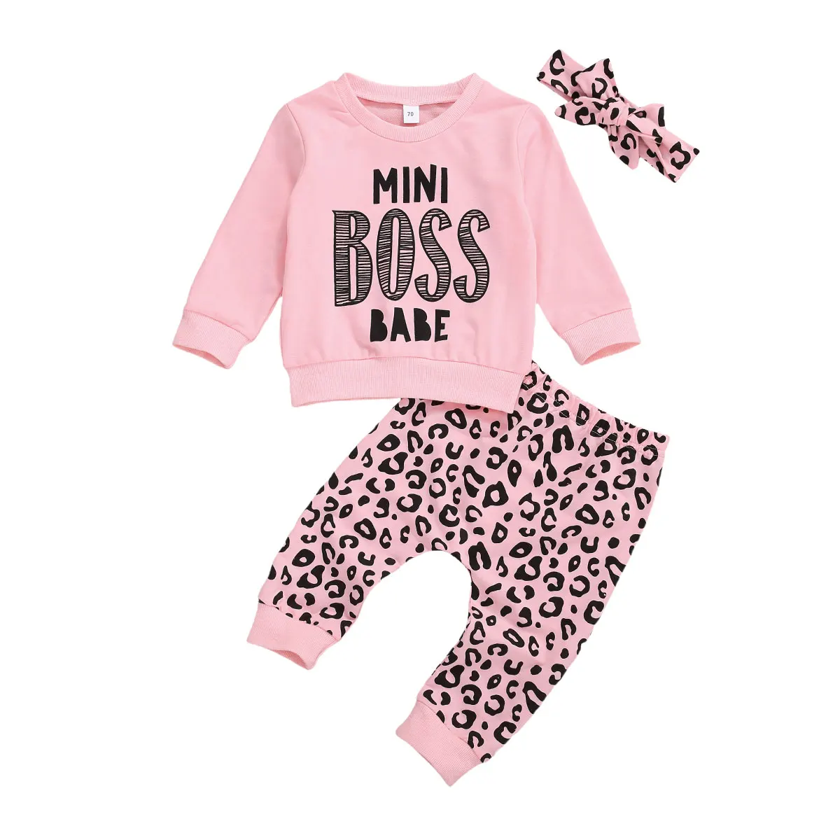 2020 New Fall Autumn Baby Little Girls 3Pcs Set Pink Mini Boss Babe Letter Print Leopard Print Sweatshirt+Trousers+Bow Hairband
2020 New Fall Autumn Baby Little Girls 3Pcs Set Pink Mini Boss Babe Letter Print Leopard Print Sweatshirt+Trousers+Bow Hairband