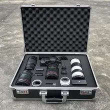 Aluminum Tool case suitcase Digital lens moistureproof box Impact resistant toolbox equipment SLR camera box with pre-cut foam Aluminum Tool case suitcase Digital lens moistureproof box Impact resistant toolbox equipment SLR camera box with pre-cut foam