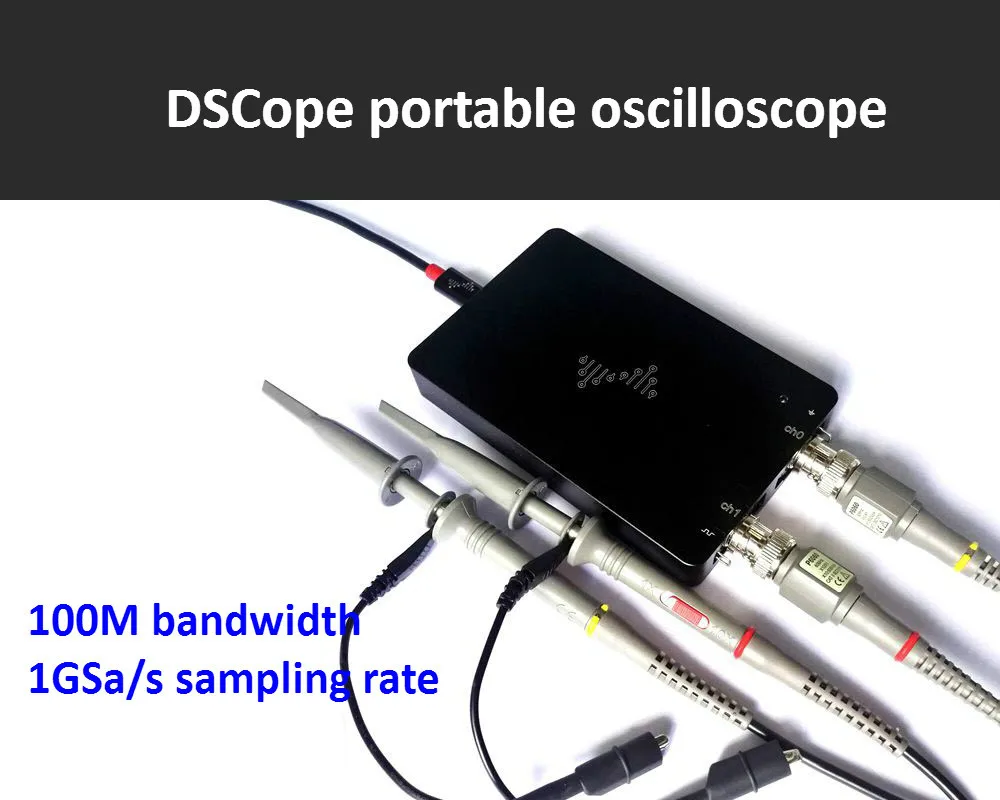 Фото DSCope U2P20 Портативный Осциллограф USB цифровой двойной 200 Мбит/с частота