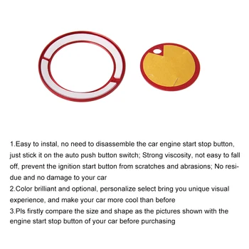 Start Stop Button Cover Aluminum Alloy Protective Cover Auto Start Button Sticker Decoration Ring for Ford F150, Red
Start Stop Button Cover Aluminum Alloy Protective Cover Auto Start Button Sticker Decoration Ring for Ford F150, Red