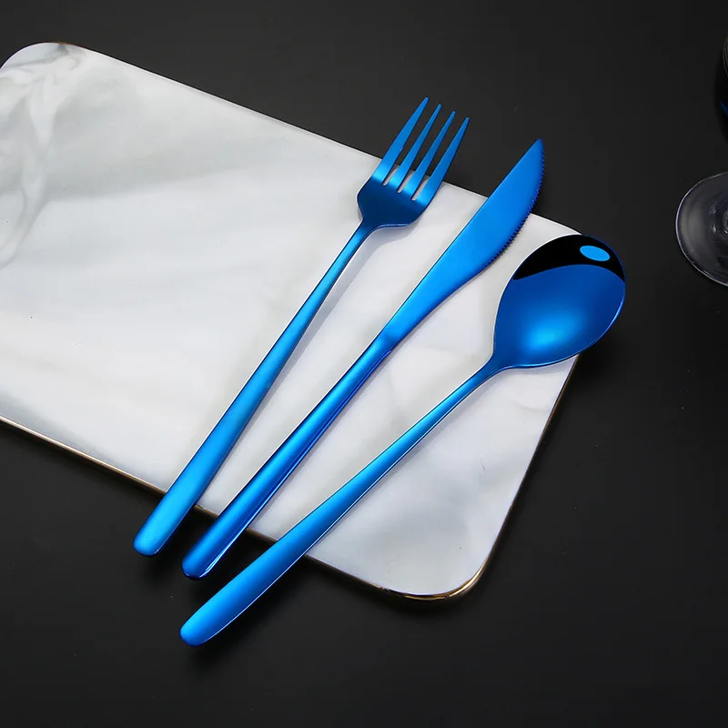 Creative Titanium Colorful Western Food Knife, Fork And Spoon Three-piece Set-Korean Style Stainless Steel Knife, Fork And Spoon
Creative Titanium Colorful Western Food Knife, Fork And Spoon Three-piece Set-Korean Style Stainless Steel Knife, Fork And Spoon