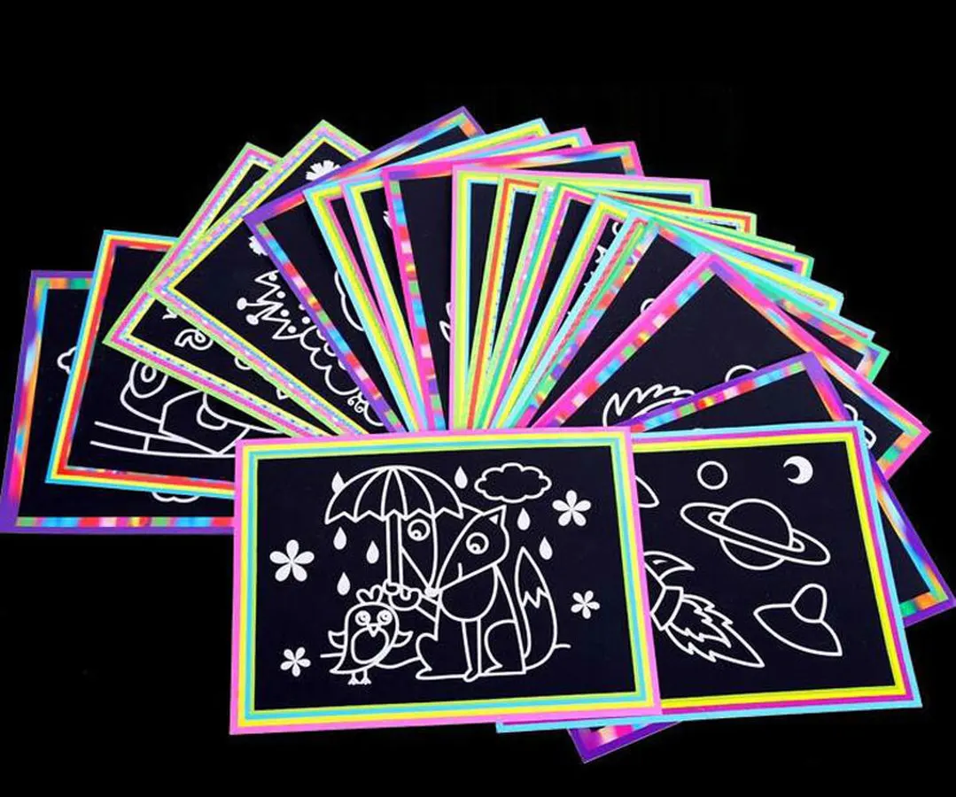13x 9.8cm Draw with Light 10 pcs Scratch Art Paper Magic Painting Paper with Drawing Stick For Kids Toys Colorful Drawing Toys
13x 9.8cm Draw with Light 10 pcs Scratch Art Paper Magic Painting Paper with Drawing Stick For Kids Toys Colorful Drawing Toys