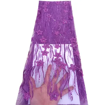 african fabric lace 2020 High Quality, 3D Beaded Lace Fabric Purple, High-end handmade beaded Wedding Nigerian Lace Fabric SL49
african fabric lace 2020 High Quality, 3D Beaded Lace Fabric Purple, High-end handmade beaded Wedding Nigerian Lace Fabric SL49