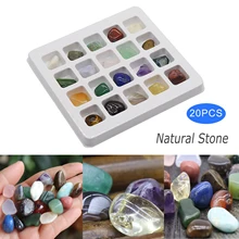 20 pçs pedra preciosa mineral natural rochas irregular tombado minérios ciência pedra coleção suprimentos decoração artesanato conjunto presente(China)