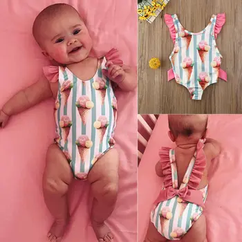 Sweet Summer Infant Kids Baby Girls Striped Swimsuit Swimwear Ruffles One-Pieces Swimming Bikini Bathing Suit 2020 New 
Sweet Summer Infant Kids Baby Girls Striped Swimsuit Swimwear Ruffles One-Pieces Swimming Bikini Bathing Suit 2020 New