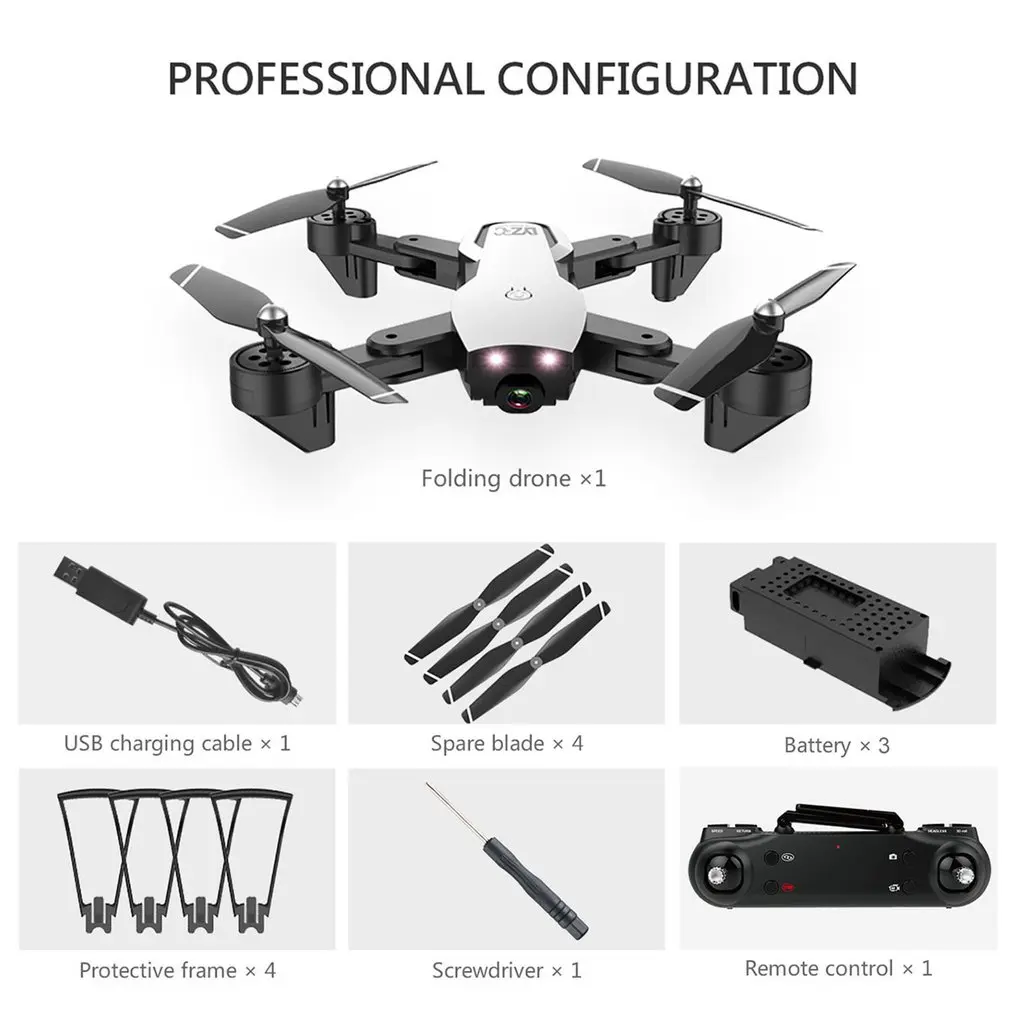L107 Foldable Optical Flow RC Drone 4K WIFI Dual Camera Headless Mode RC Helicopter Aircraft Remote Control Toys
L107 Foldable Optical Flow RC Drone 4K WIFI Dual Camera Headless Mode RC Helicopter Aircraft Remote Control Toys