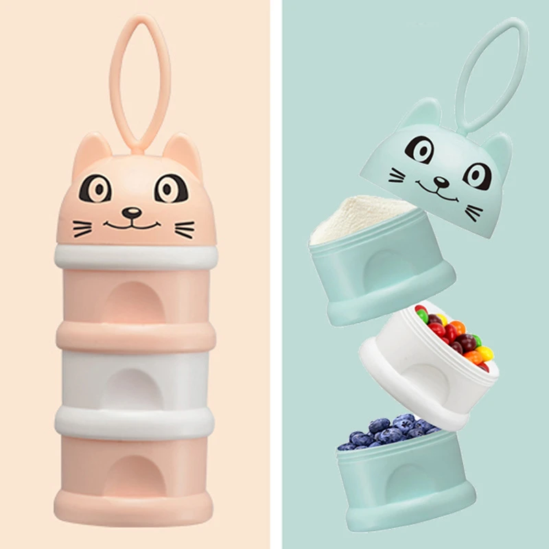 Newbon Baby Food Storage Box 3 Layer Portable Cartoon Cat Infant Kids Formula Milk Container Essential Cereal Milk Powder Boxes
Newbon Baby Food Storage Box 3 Layer Portable Cartoon Cat Infant Kids Formula Milk Container Essential Cereal Milk Powder Boxes