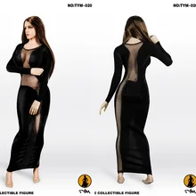 

In Stock TYM-20 1/ 6 Scale Feamle Clothing Accessories Sexy Nightclub Dress See-through Dress For 12" TBL PH Seamless Body