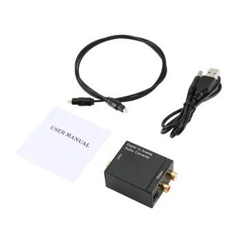 Digital Optical Coaxial Toslink Signal to Analog Audio Converter Adapter RCA Digital To Analog Audio Converter Black
Digital Optical Coaxial Toslink Signal to Analog Audio Converter Adapter RCA Digital To Analog Audio Converter Black
