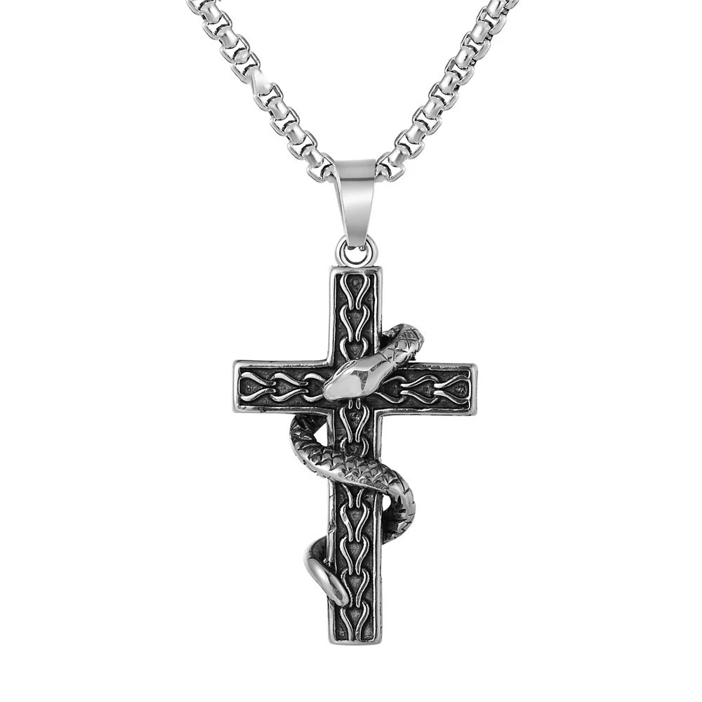 Loredana Exquisite religious series jewelry for men and women.Retro meaning holy simple cross shape stainless steel necklace.
Loredana Exquisite religious series jewelry for men and women.Retro meaning holy simple cross shape stainless steel necklace.