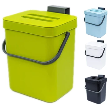 Kitchen Compost Bin for Countertop or Under Sink Composting, Ndoor Home Trash Can with Removable Airtight Lid
Kitchen Compost Bin for Countertop or Under Sink Composting, Ndoor Home Trash Can with Removable Airtight Lid