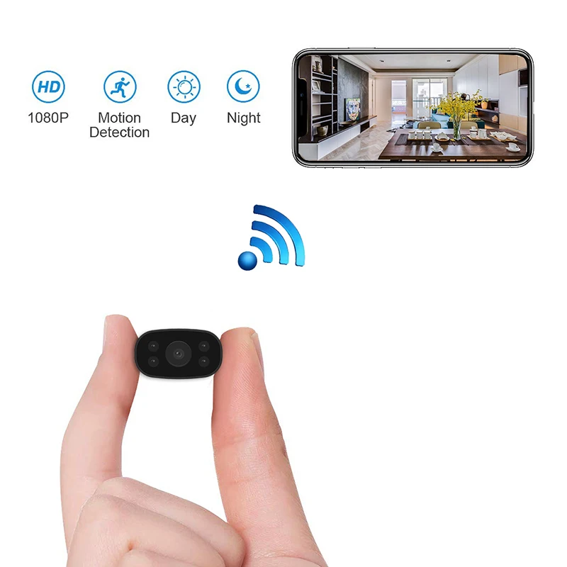 Mini wifi camera HUOMU Hidden Home Security Cameras 1080P HD Wireless WiFi Remote View Camera Nanny Cam Small Recorder
Mini wifi camera HUOMU Hidden Home Security Cameras 1080P HD Wireless WiFi Remote View Camera Nanny Cam Small Recorder
