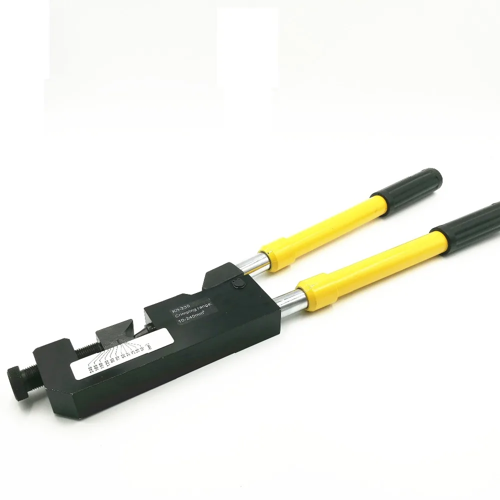 KH-230 Mechanical Crimping Clamp Crimp 10-240 MM2 Terminal Handle Retractable Long Handle Crimping Pliers
KH-230 Mechanical Crimping Clamp Crimp 10-240 MM2 Terminal Handle Retractable Long Handle Crimping Pliers