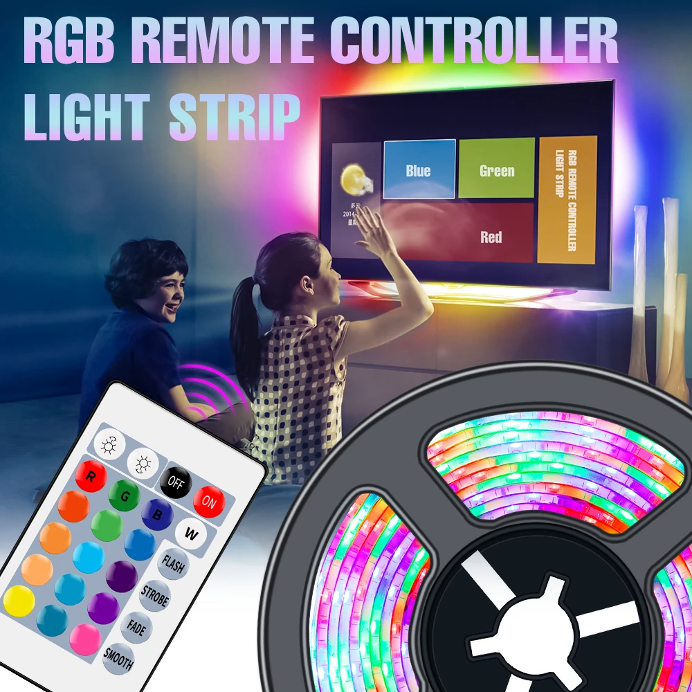 5V USB Light Strip RGB 2835 SMD Wireless LED Flexible Ribbon RGB 0.5 1 2 3 4 5M Waterproof Bedroom Desktop BackLight Tape Diode
5V USB Light Strip RGB 2835 SMD Wireless LED Flexible Ribbon RGB 0.5 1 2 3 4 5M Waterproof Bedroom Desktop BackLight Tape Diode