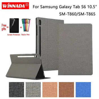For Samsung Galaxy Tab S6 T860 T865 10.5 inch case linen PU leather Stand tablet TPU Cover for Samsung SM-T860 Coque+Film+Pen
For Samsung Galaxy Tab S6 T860 T865 10.5 inch case linen PU leather Stand tablet TPU Cover for Samsung SM-T860 Coque+Film+Pen