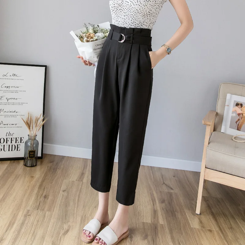 2xl Korean Summer High Waist Trousers Female 2019 Autumn Chiffon Ankle-length Pants For Women Plus Size Black Harem Pants Women
2xl Korean Summer High Waist Trousers Female 2019 Autumn Chiffon Ankle-length Pants For Women Plus Size Black Harem Pants Women
