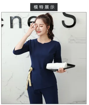Women Workwear 2pcs Sets Female Sauna foot bath Uniforms Beauty Clothing Beautician Medical Work Clothes SPA Uniform F632
Women Workwear 2pcs Sets Female Sauna foot bath Uniforms Beauty Clothing Beautician Medical Work Clothes SPA Uniform F632