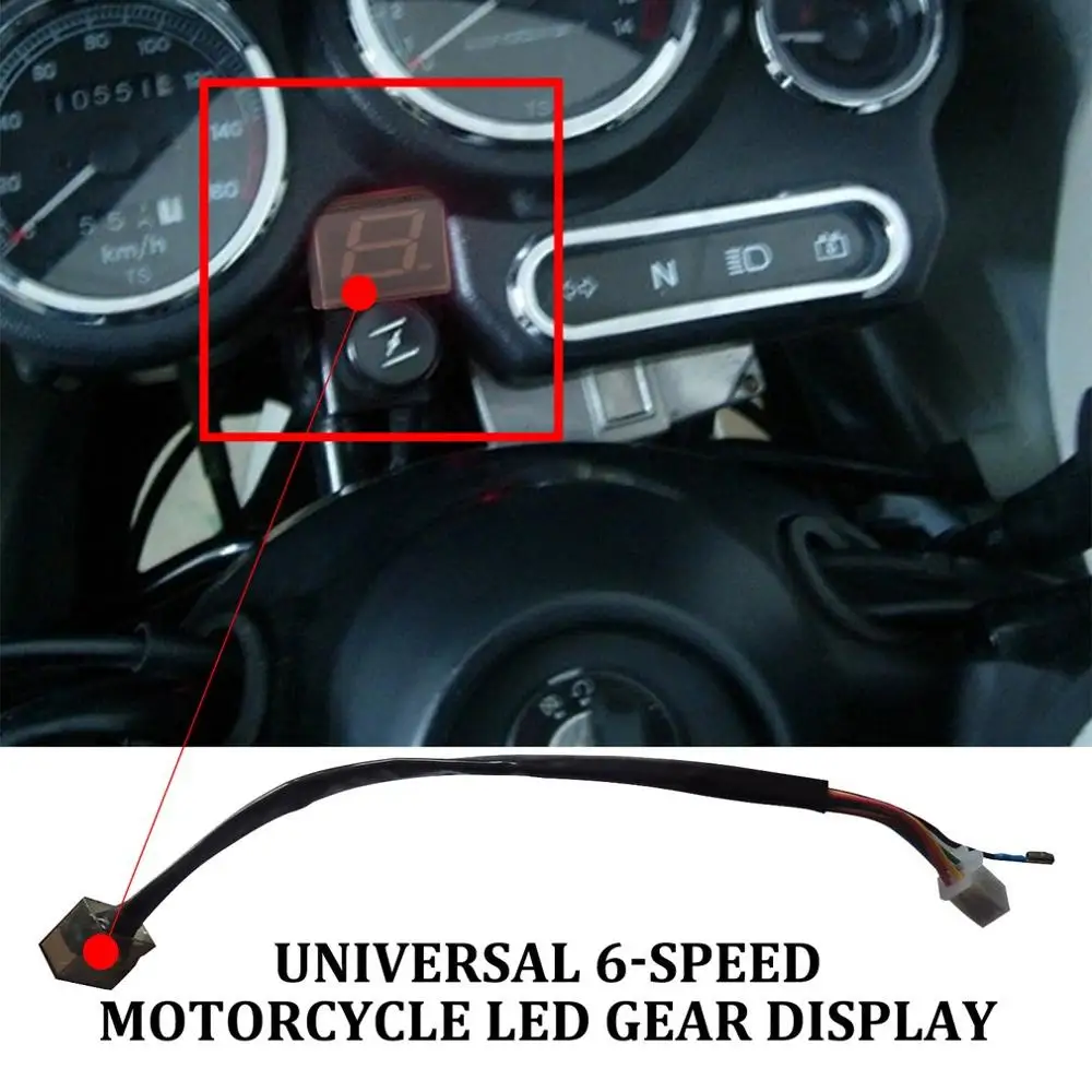 Universal 6 Speed Moto Display Digital Led Display Neutral Gear Motorcycle Off-Road Motorcycle Indicator Light
Universal 6 Speed Moto Display Digital Led Display Neutral Gear Motorcycle Off-Road Motorcycle Indicator Light