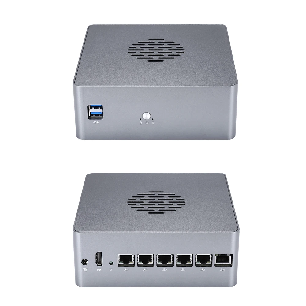 Qotom Mini PC Q655G6 6 Gigabit LAN i3 i5 AES-NI VPN linux Sophos, Vyos, Untangle Pfsense Mini Computer router
Qotom Mini PC Q655G6 6 Gigabit LAN i3 i5 AES-NI VPN linux Sophos, Vyos, Untangle Pfsense Mini Computer router