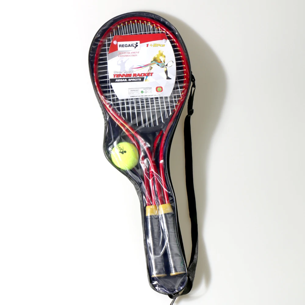 REGAIL 2pcs/set Teenager's Tennis Racket Chindren For Training Tennis Fine Quality Material Tennis String with Training Ball