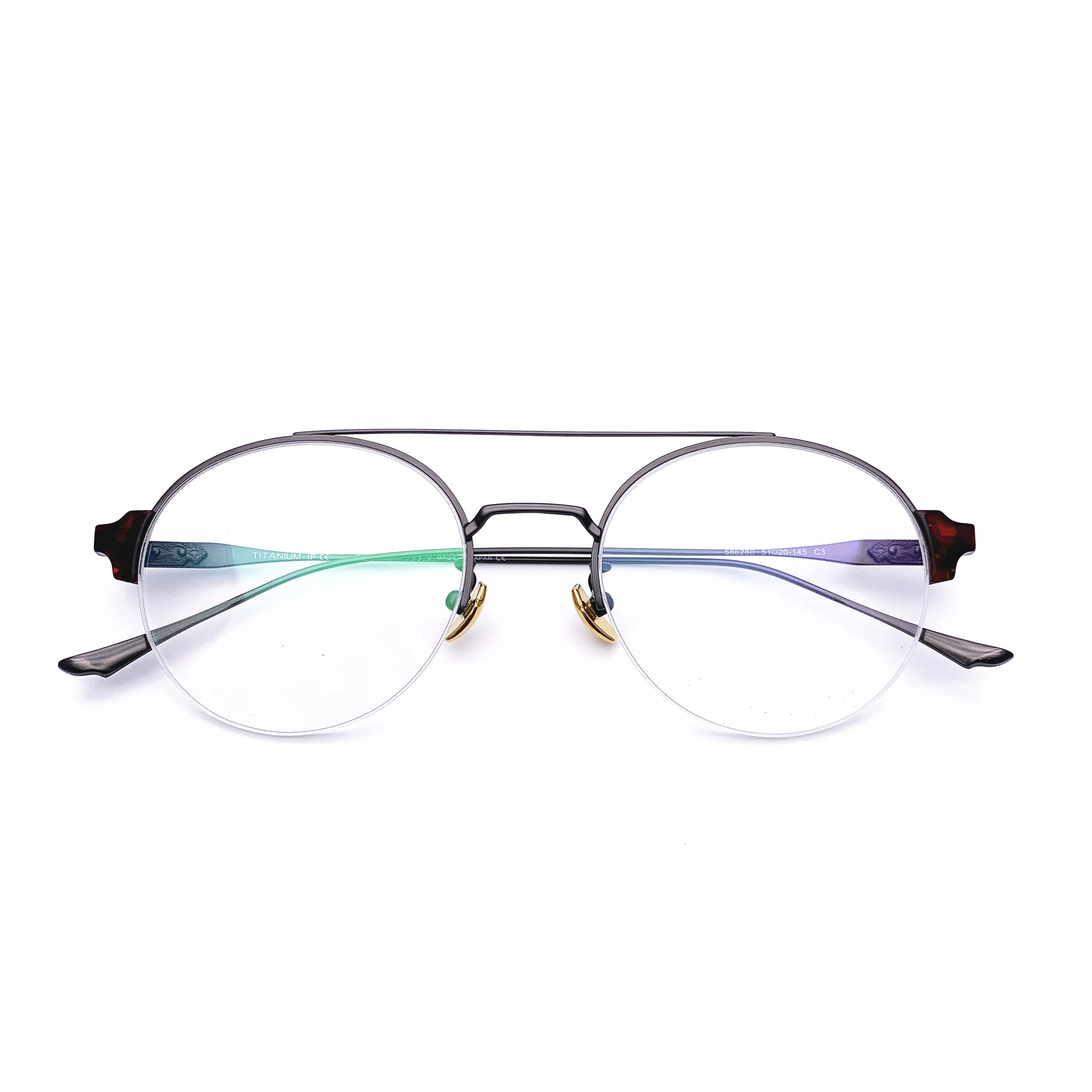 Belight Optical Japan Brand Half Rimless Design Titanium Mens Glasses Frames Designer EyeGlasses Prescription Eyewear 586280 | Аксессуары