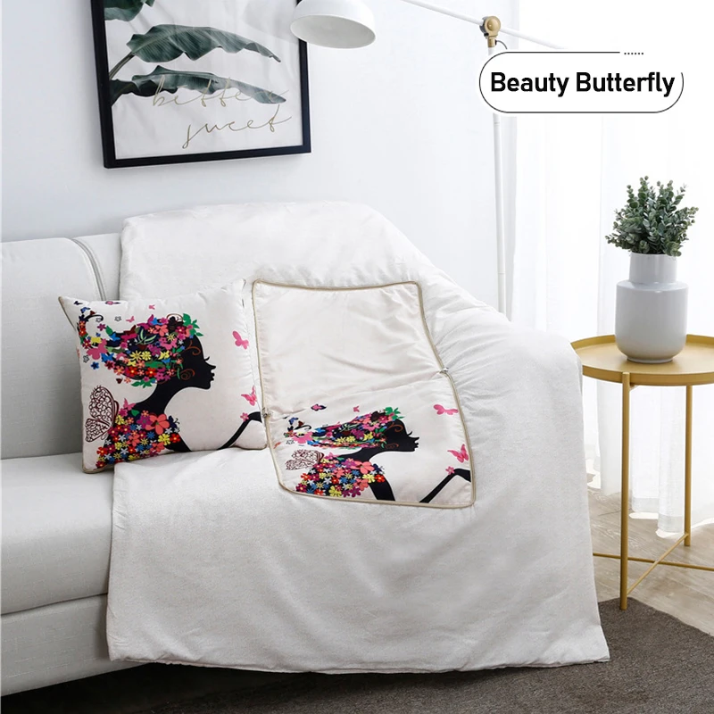 Multifunctional Cartoon Pillow Quilt Printed Flax Style Linen Plush Pillow Blanket Car Home Decoration Travel Back Cushion 40*40
Multifunctional Cartoon Pillow Quilt Printed Flax Style Linen Plush Pillow Blanket Car Home Decoration Travel Back Cushion 40*40