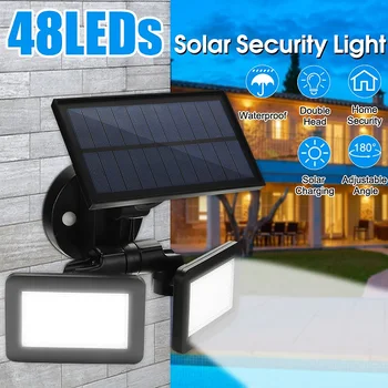 New 48LED Dual Head Solar Motion Sensor Spotlights Wall Lamp 3Mode Adjustable Waterproof Solar Floodlight for Yard Garden Garage
New 48LED Dual Head Solar Motion Sensor Spotlights Wall Lamp 3Mode Adjustable Waterproof Solar Floodlight for Yard Garden Garage