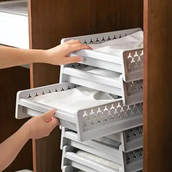 One Layer Stackable Drawer Type Wardrobe Storage Basket Layered Clothes Partition Bedroom Wardrobe Compartment Storage
One Layer Stackable Drawer Type Wardrobe Storage Basket Layered Clothes Partition Bedroom Wardrobe Compartment Storage