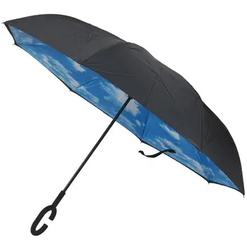 Sky Cloud Folding Reverse Umbrella Double Layer Inverted Windproof Rain Car Umbrellas For Women
Sky Cloud Folding Reverse Umbrella Double Layer Inverted Windproof Rain Car Umbrellas For Women