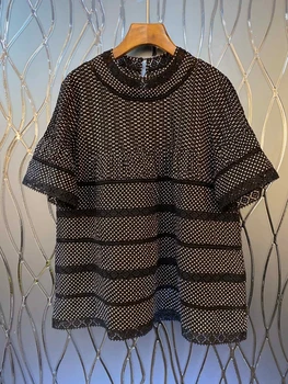 2020 Early Spring New Women's round Neck Small Wave Point Grid Stitching Decorations Short Sleeve All-match Top 405
2020 Early Spring New Women's round Neck Small Wave Point Grid Stitching Decorations Short Sleeve All-match Top 405