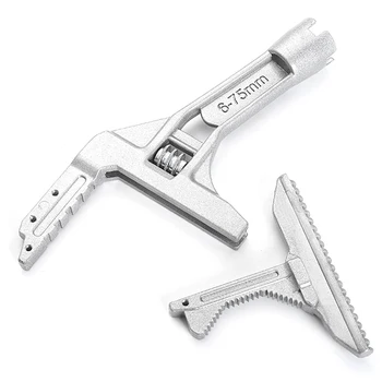6-75mm Multifunctional Spanner Tool Water Pipe Adjustable Sink Repair Wrench Large Open Aluminum Alloy Spanner with Blades
6-75mm Multifunctional Spanner Tool Water Pipe Adjustable Sink Repair Wrench Large Open Aluminum Alloy Spanner with Blades