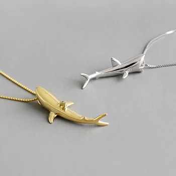 Real 925 Sterling Silver Necklace Women 2020 Silver Gold Animal Shark Pendant Necklaces For Women Chain Necklace collier femme
Real 925 Sterling Silver Necklace Women 2020 Silver Gold Animal Shark Pendant Necklaces For Women Chain Necklace collier femme