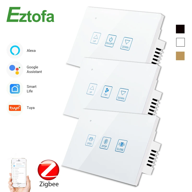 ZigBee smart home wifi wall touch switch Dimmer/Fan/Curtain Switch Smart Touch Switch Compatible with Amazon Alexa Google Home
ZigBee smart home wifi wall touch switch Dimmer/Fan/Curtain Switch Smart Touch Switch Compatible with Amazon Alexa Google Home