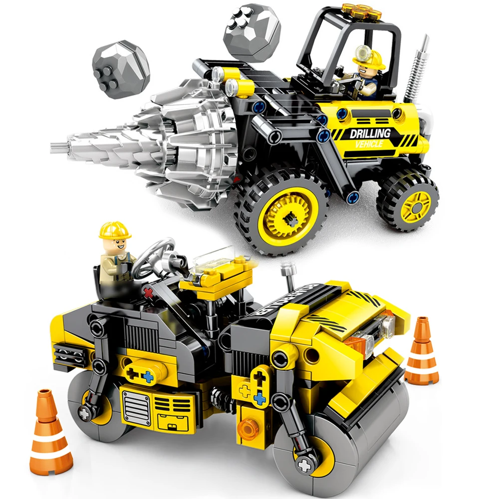 Fit Technic Simulation City Engineering Drill Machine & Road Roller Set Educational Building Blocks Toys For Children
Fit Technic Simulation City Engineering Drill Machine & Road Roller Set Educational Building Blocks Toys For Children