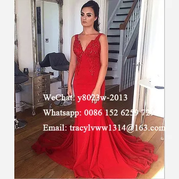 Chic Appliques Beads Mermaid Evening Dress 2020 Women Red Long Chapel Train V Neck Prom Dresses Vestidos De Fiesta De Noche
Chic Appliques Beads Mermaid Evening Dress 2020 Women Red Long Chapel Train V Neck Prom Dresses Vestidos De Fiesta De Noche
