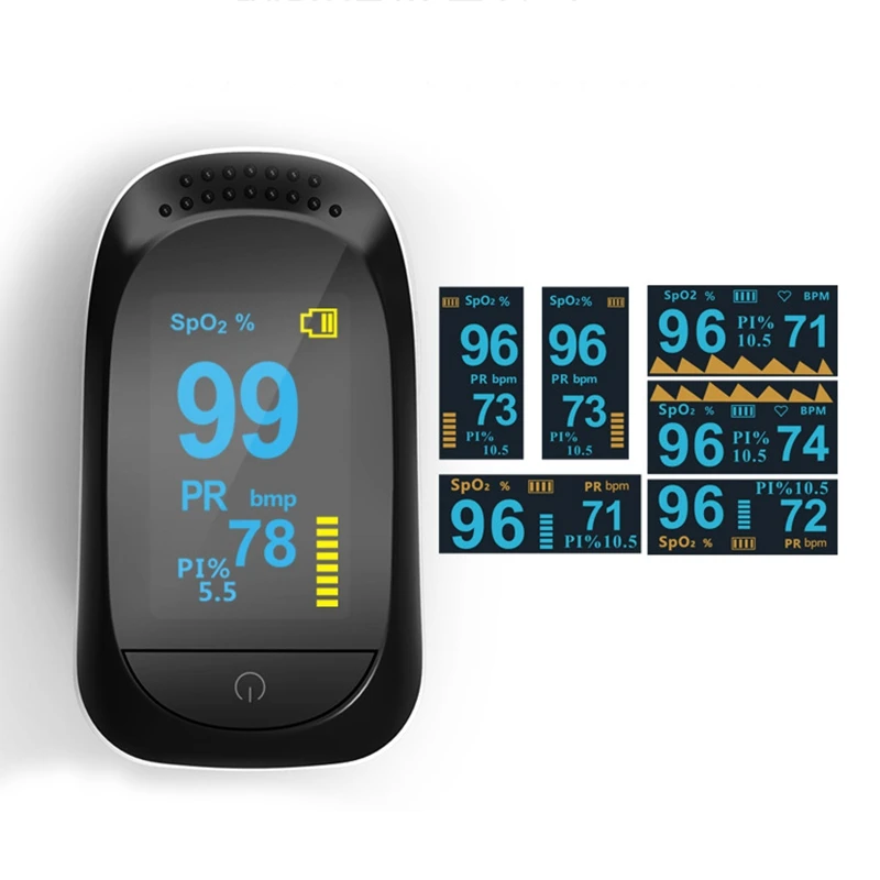Finger Pulse Oximeter OLED SPO2 PR PI ODI Sleep Monitor 8 hours of data storage and data analysis capabilities Black&white
Finger Pulse Oximeter OLED SPO2 PR PI ODI Sleep Monitor 8 hours of data storage and data analysis capabilities Black&white