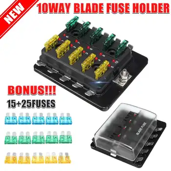 12V~32V 10 Way Blade Fuse Connector Box LED Warning Light Kit Set For Car Boat with Fuses (5A 10A 15A 20A 30A) & Terminals
12V~32V 10 Way Blade Fuse Connector Box LED Warning Light Kit Set For Car Boat with Fuses (5A 10A 15A 20A 30A) & Terminals