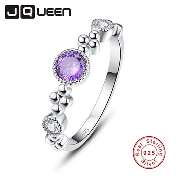 JQUEEN Amethyst White Zircon Rings For Women Silver Ring 925 Jewelry Pave Setting Crystal Jewelry Bijoux Femme 
JQUEEN Amethyst White Zircon Rings For Women Silver Ring 925 Jewelry Pave Setting Crystal Jewelry Bijoux Femme