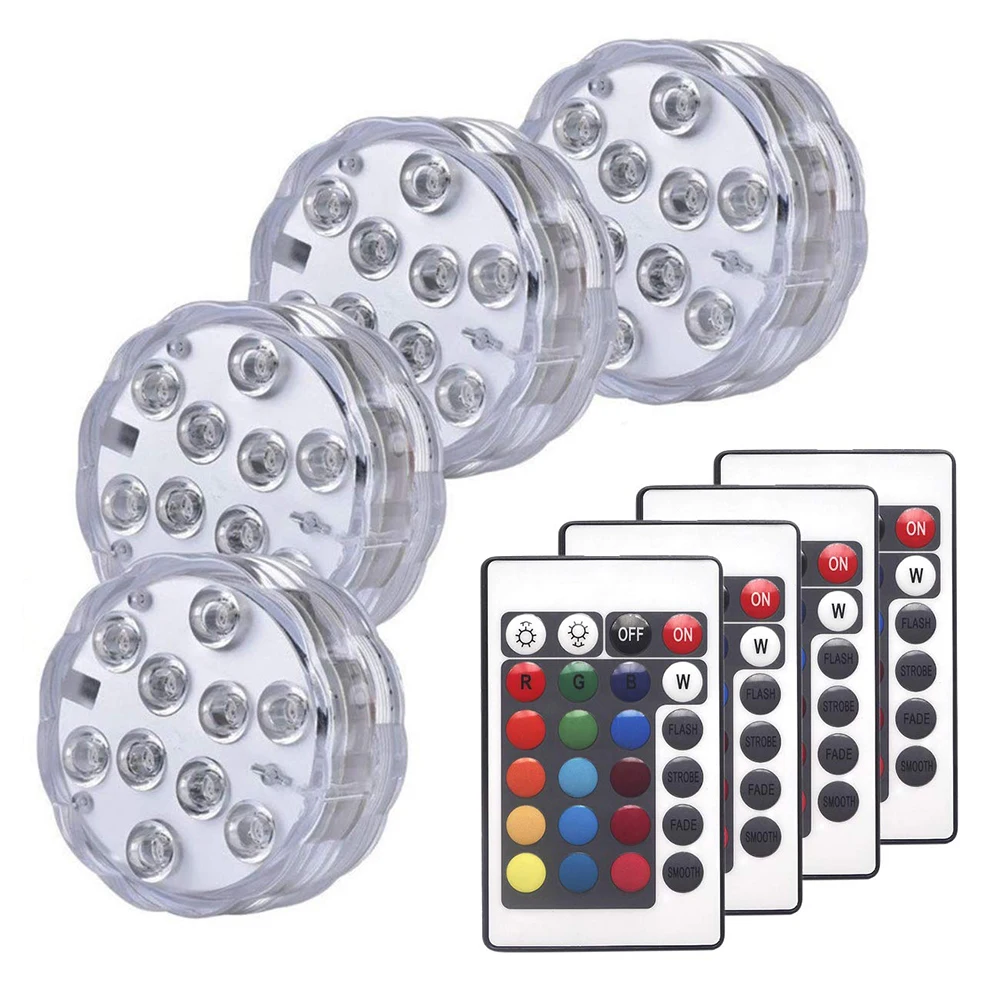 10leds RGB Underwater Submersible Led Light Waterproof Battery Operated Pond Swimming Pool Light for Vase Base,Floral,Aquarium
10leds RGB Underwater Submersible Led Light Waterproof Battery Operated Pond Swimming Pool Light for Vase Base,Floral,Aquarium