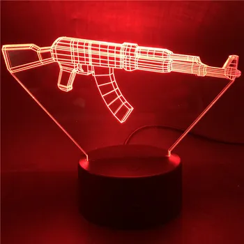 Smart Phone Control Model Rifle Ak-47 Bright Base LED Night Light Decor Nightlight Touch Sensor for Indoor Colorful with Remote
Smart Phone Control Model Rifle Ak-47 Bright Base LED Night Light Decor Nightlight Touch Sensor for Indoor Colorful with Remote