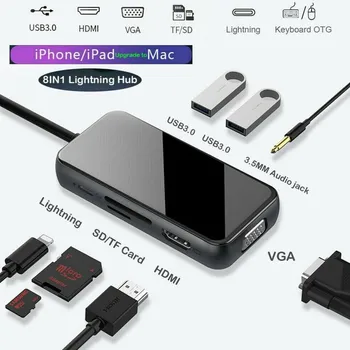 Suitable For Iphone Series Up To To Hdmi+vga+usb Audio Converter Hub Usb3 Charger Apple Mobile For Phone Adapter Hub
Suitable For Iphone Series Up To To Hdmi+vga+usb Audio Converter Hub Usb3 Charger Apple Mobile For Phone Adapter Hub