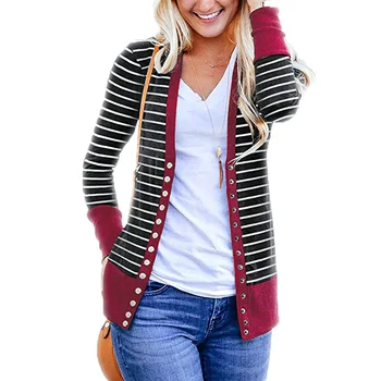 2019 Spring New Pattern Women Casual Stripe Printing Cardigan Loose Coat Sweater
2019 Spring New Pattern Women Casual Stripe Printing Cardigan Loose Coat Sweater