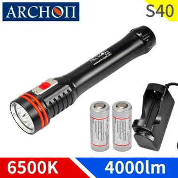 ARCHON S40 4000 lumen diving lights underwater 100m waterproof torch dive lighting flashlight spotlight Built in 26650 battery
ARCHON S40 4000 lumen diving lights underwater 100m waterproof torch dive lighting flashlight spotlight Built in 26650 battery