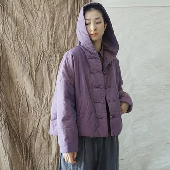 SCUWLINEN Hooded Coats 2020 Winter Casual Artsy Solid Loose Plate Buttons Thicken Warm Short Yarn-dyed Cotton Padded Jacket P293
SCUWLINEN Hooded Coats 2020 Winter Casual Artsy Solid Loose Plate Buttons Thicken Warm Short Yarn-dyed Cotton Padded Jacket P293