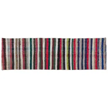 Handmade Multicolor Vintage English Striped Rug Runner Rug 085x283 Cm-2'9''X9'3''
Handmade Multicolor Vintage English Striped Rug Runner Rug 085x283 Cm-2'9''X9'3''