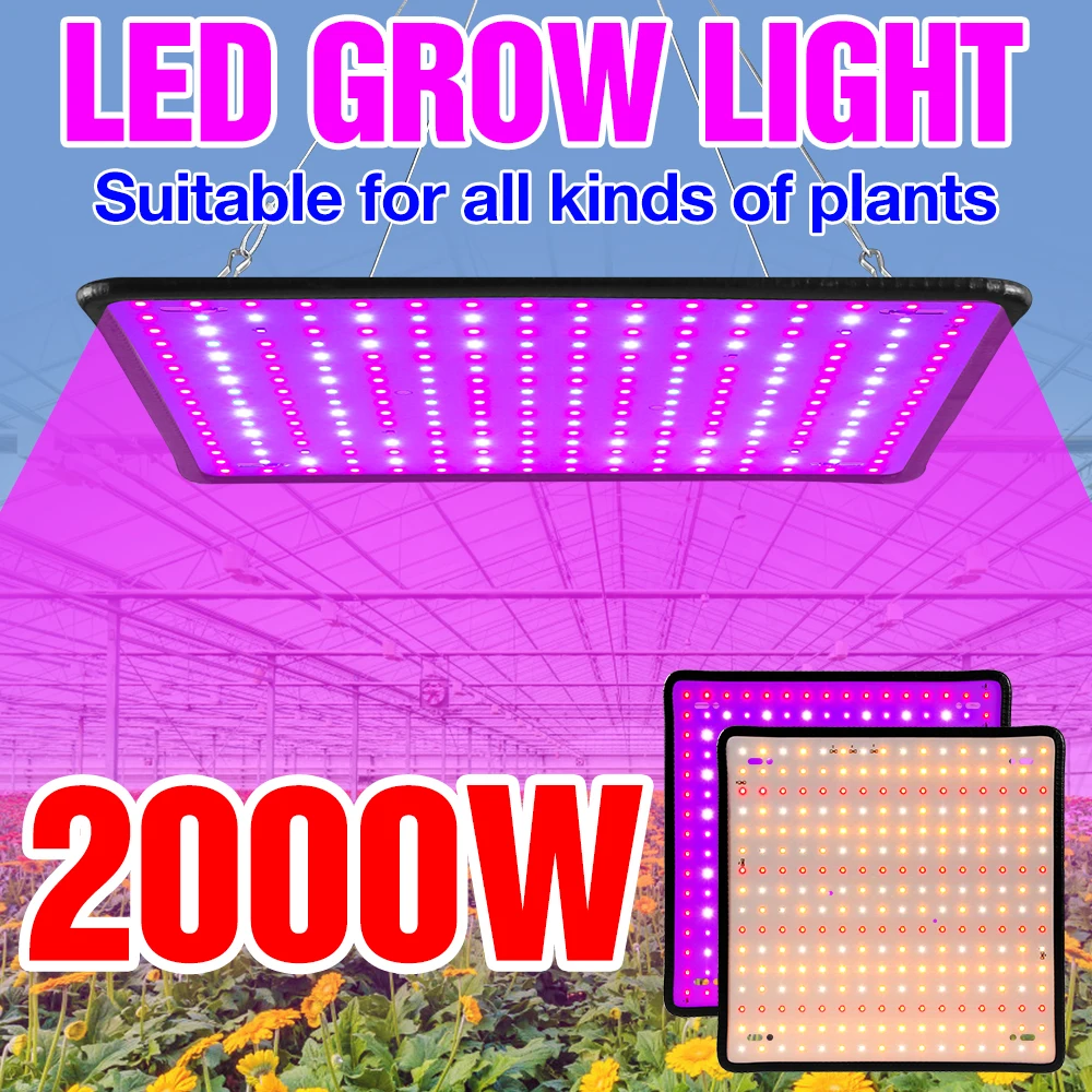 2000W светодиодный Grow светильник Фито лампа полный спектр завод лампы растет для