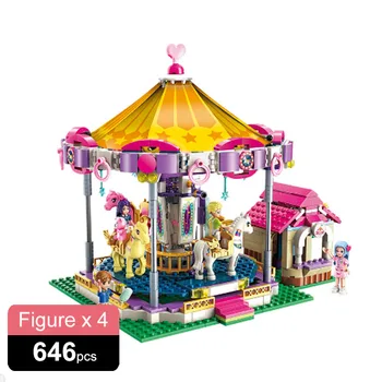 646PCS Girls City Friends Princess Fantasy Carousel Colorful Holidays Merry-Go-Round Building Blocks Sets Kids Brick Toys Gift
646PCS Girls City Friends Princess Fantasy Carousel Colorful Holidays Merry-Go-Round Building Blocks Sets Kids Brick Toys Gift